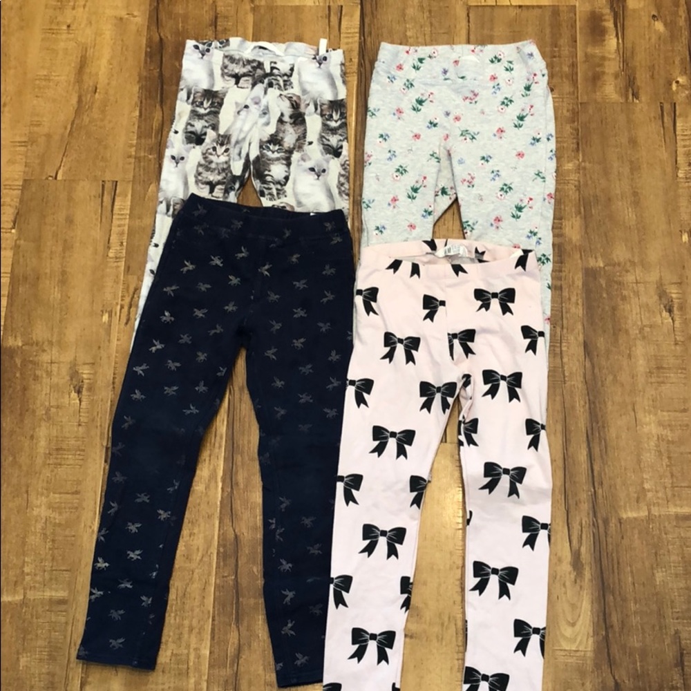 5 item lot. 4 leggings plus 1 pair of sweatpants